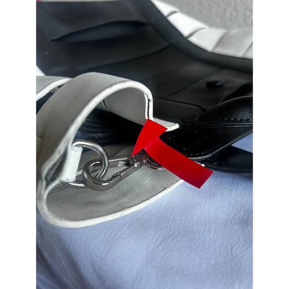 Urban Expressions Shiloh Tote Vegan Leather White and Black Women - Picture 8 of 12